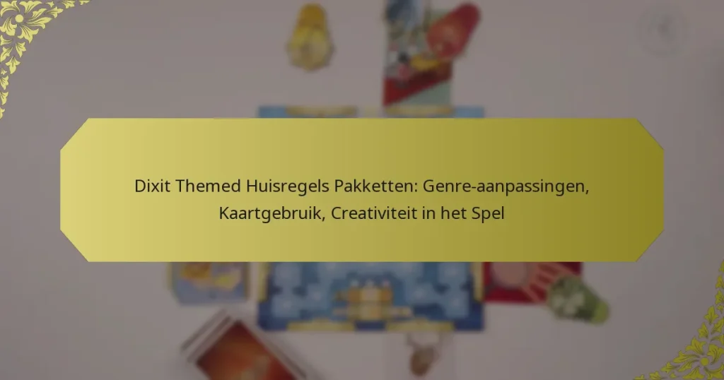 Dixit Themed Huisregels Pakketten: Genre-aanpassingen, Kaartgebruik, Creativiteit in het Spel